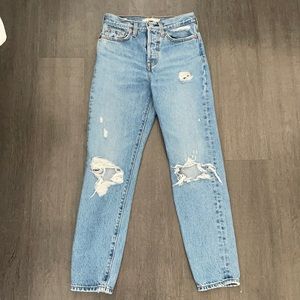 Levi ripped wedgie jeans